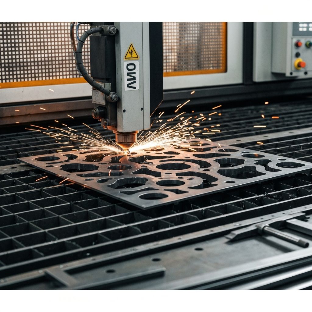 Laser cutting in action